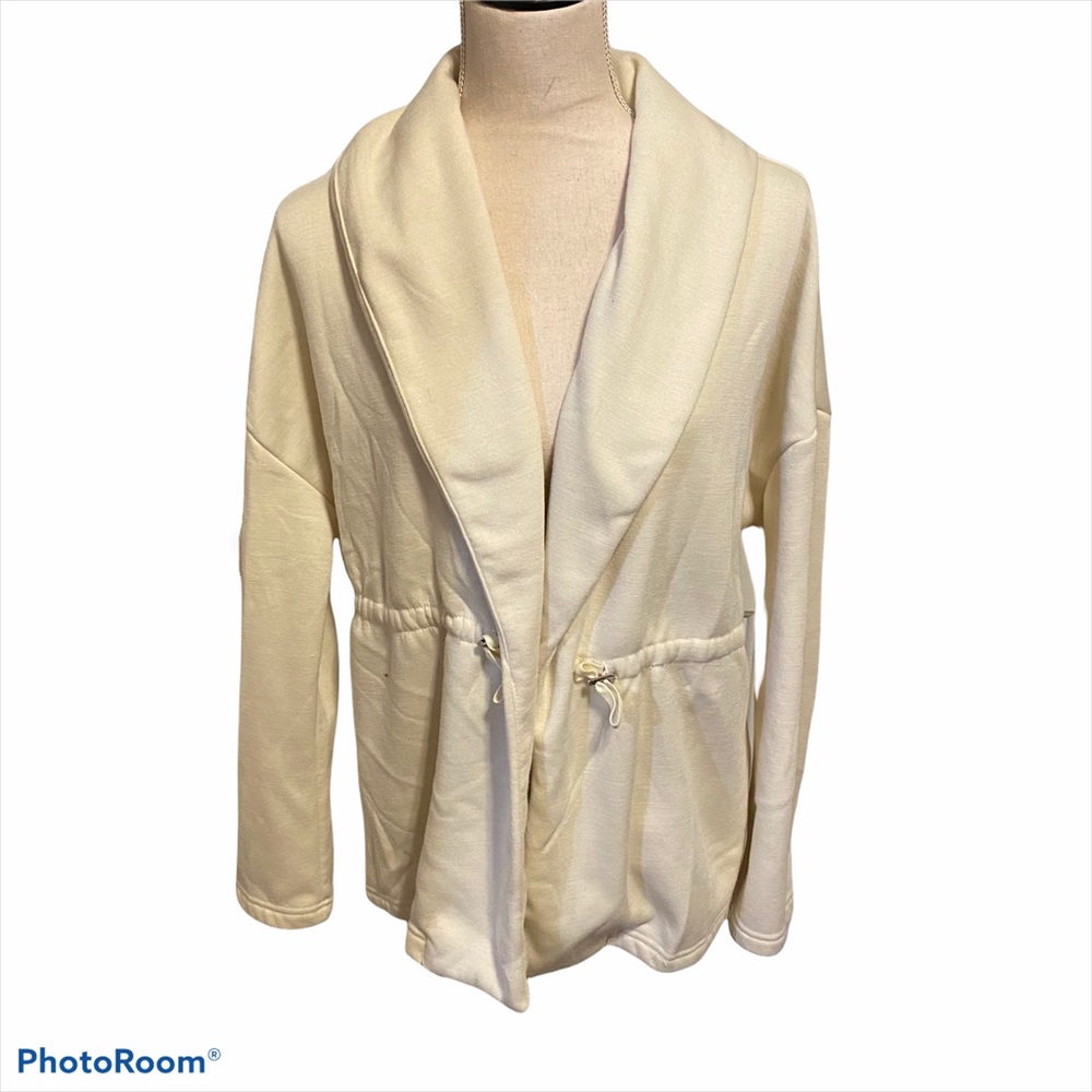 Fabletics Oatmeal Sage Coat, Size Large. EUC